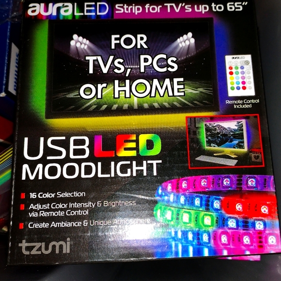 tzumi Party Supplies Tzumi Aura Sync Usb Led Tv Strip 65 In Poshmark